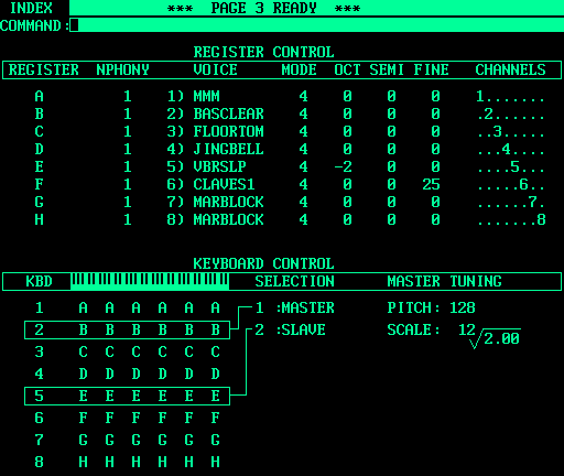 Page 3 - with 8 voices loaded, one into each of the 8 channels